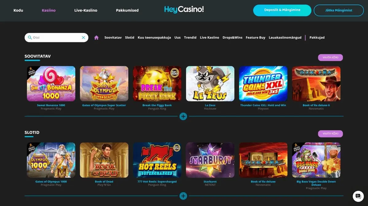 Hey Casino Bonussen en Promocodes 2026 image 2